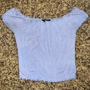 Forever 21 Light Blue Off-Shoulder Blouse